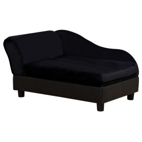 Luxury Dog Bed for Small Dogs, Hidden Storage, 3" Foam Cushion, Modern Pet Sofa, Black Luxury Dog Bed for Small Dogs, Hidden Storage, 3" Foam Cushion, Modern Pet Sofa, Black