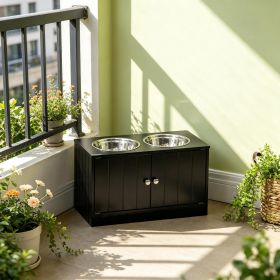 Large Elevated Dog Bowls with Storage Cabinet Containing Large 44L Capacity, Raised Dog Bowl Stand Pet Food Bowl Pet Feeding Station Large Elevated Dog Bowls with Storage Cabinet Containing Large 44L Capacity, Raised Dog Bowl Stand Pet Food Bowl Pet Feeding Station